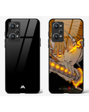 Zenitsu All Black Glass Case Phone Cover Combo (Realme)