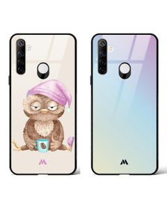 Popsicle Owl Glass Case Phone Cover Combo (Realme)