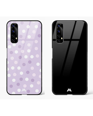 All Black Polka Dots Glass Case Phone Cover Combo (Realme)