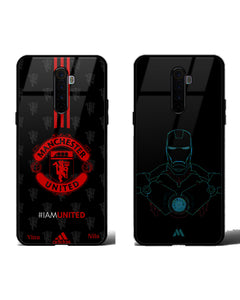 Ironman Manchester United Glass Case Phone Cover Combo (Realme)