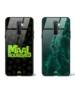 Olive Riddle Marble Glass Case Phone Cover Combo (Realme)