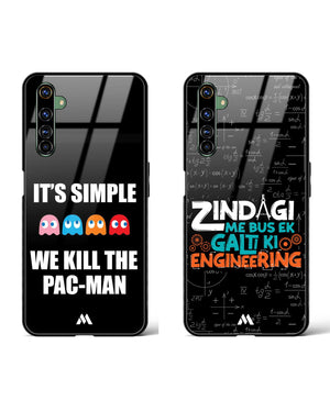 Zindagi Engineering Pacman Glass Case Phone Cover Combo-(Realme)