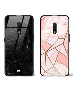 Pink Marble Marquina Glass Case Phone Cover Combo (Realme)