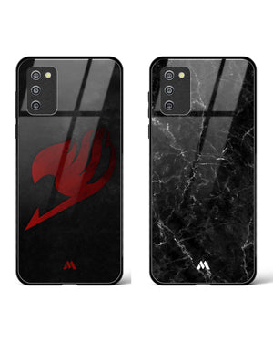 Portoro Black Marble Fairy Glass Case Phone Cover Combo-(Samsung)