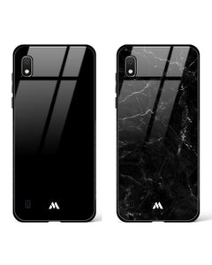 Marquina Black Marble All Glass Case Phone Cover Combo (Samsung)