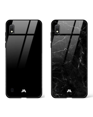 Marquina Black Marble All Glass Case Phone Cover Combo-(Samsung)