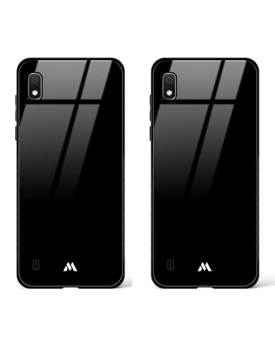All Black All Black Glass Case Phone Cover Combo-(Samsung)