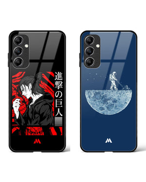 Moonscaping with Eren Yeager Glass Case Phone Cover Combo-(Samsung)