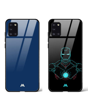 Ironman Arc Reactor Indigo Glass Case Phone Cover Combo-(Samsung)
