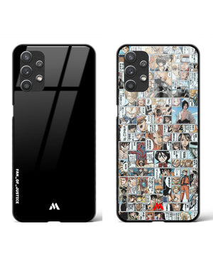 Overload All Black Justice Glass Case Phone Cover Combo-(Samsung)