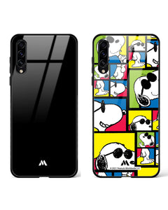 Meet Joe Cool All Black Glass Case Phone Cover Combo (Samsung)