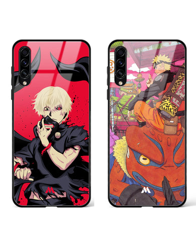 Naruto and Tokyo Ghoul Glass Case Phone Cover Combo-(Samsung)