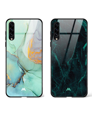 Double Green Marble Glass Case Phone Cover Combo-(Samsung)