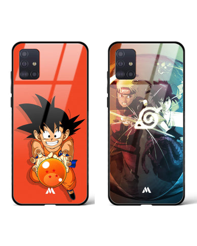 Sasuke Dragon Balls Glass Case Phone Cover Combo-(Samsung)