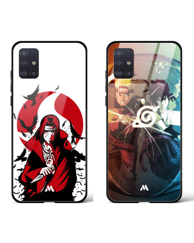 Sasuke Itachi Sharingan Glass Case Phone Cover Combo-(Samsung)