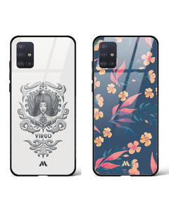Midnight Daisies Virgo Zodiac Glass Case Phone Cover Combo (Samsung)