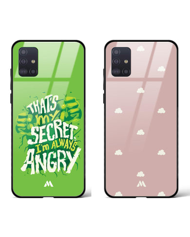 Rain Clouds Hulk Angry Glass Case Phone Cover Combo (Samsung)