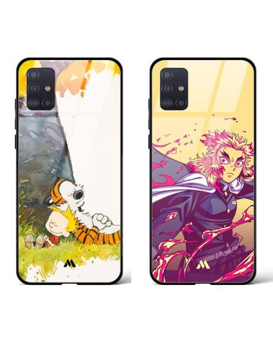 Rengoku Calvin Hobbes Tree Glass Case Phone Cover Combo-(Samsung)