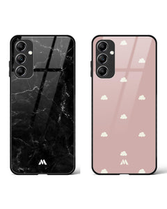 Rain Clouds Marquina Marble Glass Case Phone Cover Combo (Samsung)