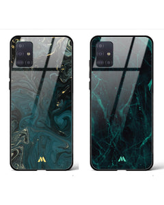 Creative Redis Green Marble Glass Case Phone Cover Combo (Samsung)