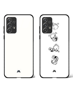Calvin Hobbes Vanilla Glass Case Phone Cover Combo (Samsung)