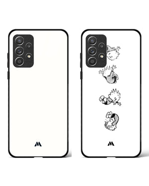 Calvin Hobbes Vanilla Glass Case Phone Cover Combo-(Samsung)