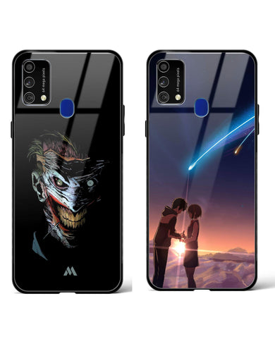 Anime Couple Joker Glass Case Phone Cover Combo-(Samsung)
