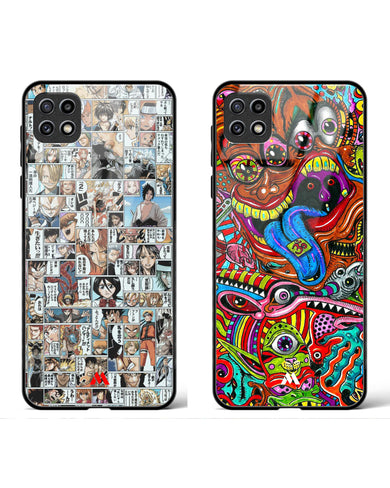 Monster Manga Overload Glass Case Phone Cover Combo-(Samsung)