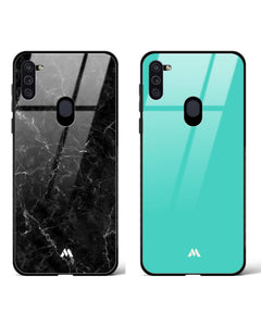 Ferns Portoro Black Glass Case Phone Cover Combo (Samsung)