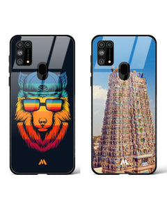 Meenakshi Temple Retro Glass Case Phone Cover Combo (Samsung)
