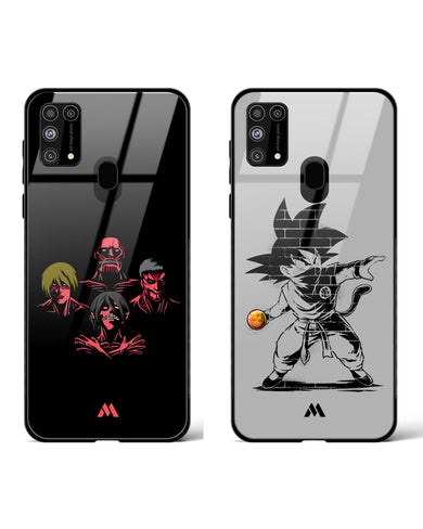 Goku Banksy Attack on Titan Glass Case Phone Cover Combo-(Samsung)