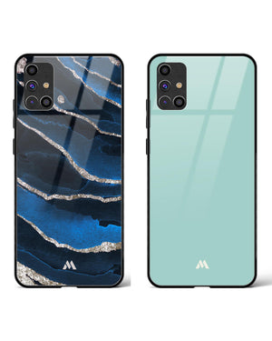 Sage Shimmering Sands Glass Case Phone Cover Combo (Samsung)