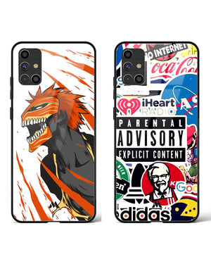 Branded Bleach Mask Glass Case Phone Cover Combo-(Samsung)