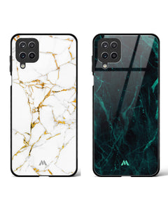 Creative Marble Calacatta Marble Glass Case Phone Cover Combo (Samsung)