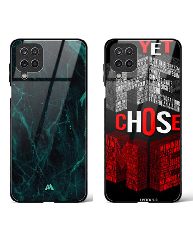 He Chose Me Creative Marble Glass Case Phone Cover Combo-(Samsung)