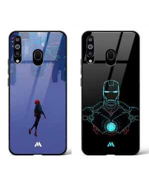 Ironman Arc Spiderverse Glass Case Phone Cover Combo (Samsung)