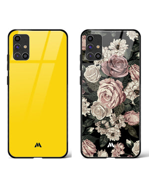Floral Pineapple Corns Glass Case Phone Cover Combo (Samsung)