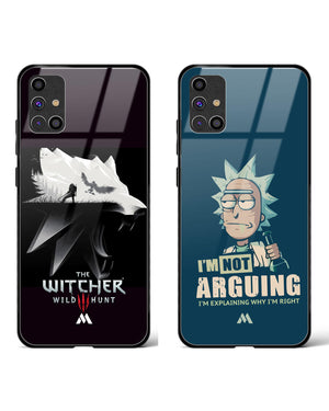 Rick Morty Not Arguing Glass Case Phone Cover Combo-(Samsung)