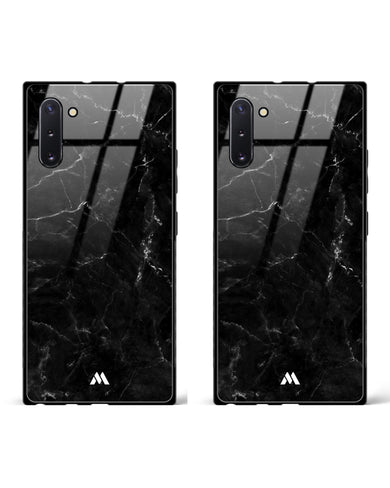 Marquina Black Midnight Glass Case Phone Cover Combo-(Samsung)