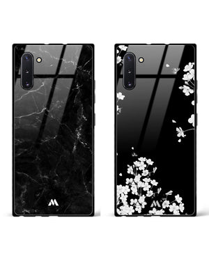 Midnight Black Harmony Glass Case Phone Cover Combo-(Samsung)