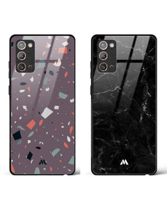 Terrazzo Marble Violet Glass Case Phone Cover Combo (Samsung)