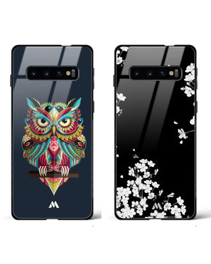 Midnight Hooting Owl Glass Case Phone Cover Combo (Samsung)