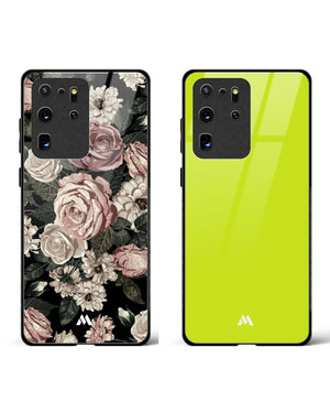 Lime Foam Bouquet Glass Case Phone Cover Combo (Samsung)