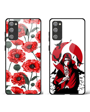 Itachi Sharingan Roses Glass Case Phone Cover Combo-(Samsung)