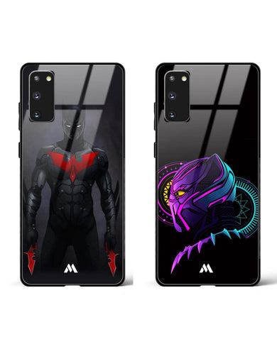 Black Panther Shuriken Glass Case Phone Cover Combo-(Samsung)