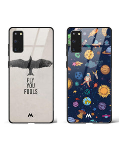 Space Frenzy Fly Fools Glass Case Phone Cover Combo (Samsung)