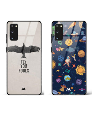 Space Frenzy Fly Fools Glass Case Phone Cover Combo-(Samsung)