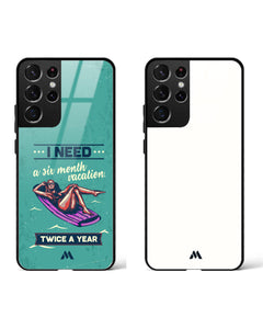 Vacation in White Glass Case Phone Cover Combo (Samsung)