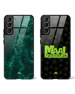 Maal Riddle Marble Glass Case Phone Cover Combo (Samsung)
