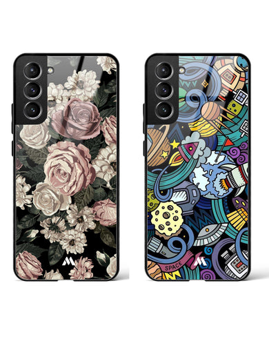 Spacing Out Bouquet Glass Case Phone Cover Combo-(Samsung)